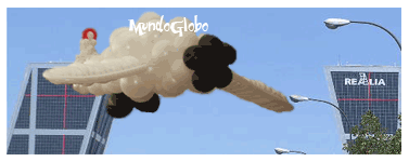 Nuestro avi�n sobrevuela Madrid hacia el lugar de la boda