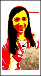 Nuria, en su estilo m�s pop con ramo de novia heco con globos